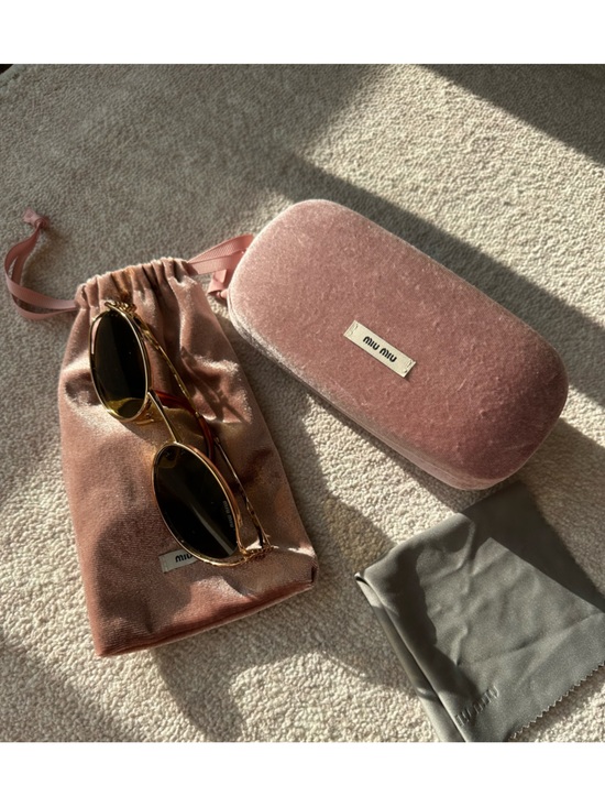 Miu Miu Gold Frame with Tortoiseshell Accents Sunglasses